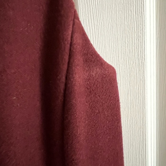 Madewell Burgundy Wool Tulip Dress Size 0 - Picture 5 of 6